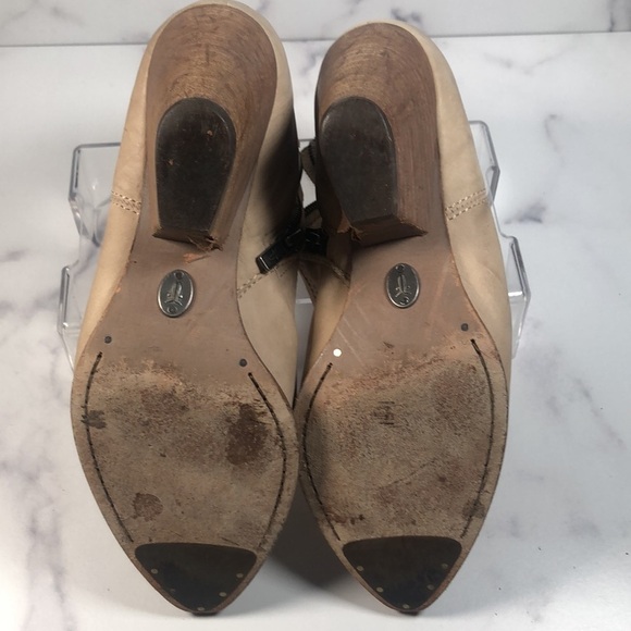 FRYE REINA Western Ankle Side Zip Bootie Neutral Leather, Size 7.5M - Picture 10 of 14